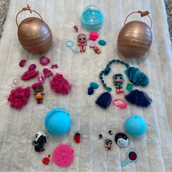 5 LOL Surprise Balls Gold Pets Hairvibes Scuba Skunk Supreme Queen YingYang Baby - Picture 7 of 10